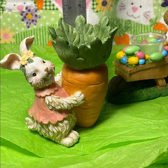 Easter Bunny and Carrot Candle Holder Set - Picture 9 of 14
